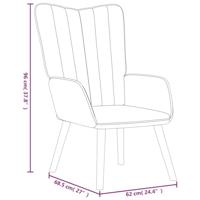 Relaxstoel met voetenbank fluweel mosterdgeel - thumbnail