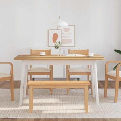 Bank 90 cm massief hout rubber