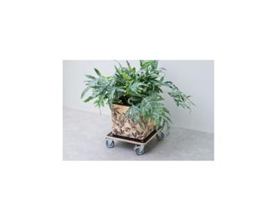 Nature Square Plantenwagen 38x38 cm Zwart Hout 446407