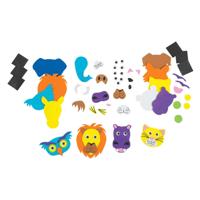 Colorations - foam dierengezichten maken knutselset, 36dlg. - thumbnail