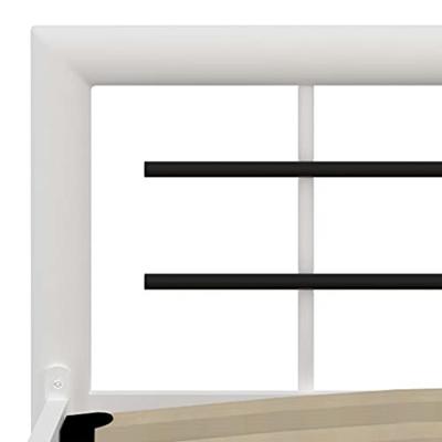 VidaXL Bedframe metaal wit en zwart 140x200 cm