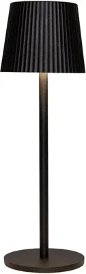 Draadloze Tafellamp Ribbel Zwart 27,5cm