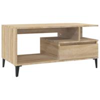 Salontafel 90x49x45 cm bewerkt hout sonoma eikenkleurig - thumbnail