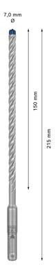 Bosch Accessories EXPERT SDS plus-7X 2608900085 Hamerboor 1 stuks 7 mm Gezamenlijke lengte 215 mm SDS-Plus 1 stuk(s)
