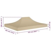 VidaXL Partytentdak 270 g/m² 4,5x3 m beige - thumbnail