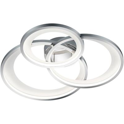 LED Plafondlamp 36W Dimbaar - Warm Wit 3000K - Mat Chroom Ovaal Design