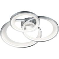 LED Plafondlamp 36W Dimbaar - Warm Wit 3000K - Mat Chroom Ovaal Design - thumbnail