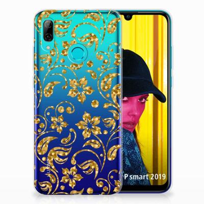 Huawei P Smart 2019 | TPU Case | Gouden Bloemen Huawei P Smart 2019 | TPU Case | Gouden Bloemen