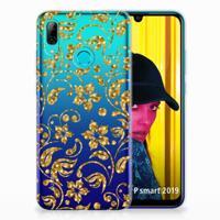 Huawei P Smart 2019 | TPU Case | Gouden Bloemen - thumbnail