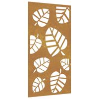 VidaXL Wanddecoratie tuin bladontwerp 105x55 cm cortenstaal - thumbnail