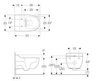 Geberit Bambini Wandcloset 33,5x53x34,5 cm Wit - thumbnail