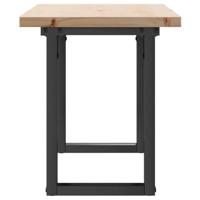 Salontafel O-frame 110x40x45,5 cm grenenhout en staal - thumbnail