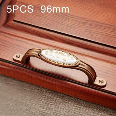 5 stuks 5008-96 kabinet zink legering retro handvat koffie kat oog handvat (koffie nep Gouden bloem)