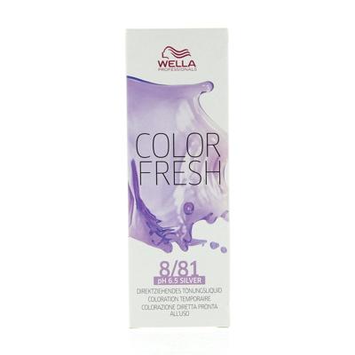 Wella Professionals Color Fresh Semi-Permanente Toning 8.81 Licht Blauw As Blond 75ml Wella Professionals Color Fresh Semi-Permanente Toning 8.81 Licht Blauw As Blond 75ml