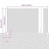 VidaXL Hek met paal zilver 1,4 x 25 m staal - thumbnail