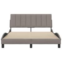 Bedframe zonder matras "Hanko" stof taupe 140x190 cm - thumbnail