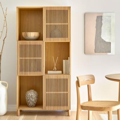 Kave Home Opbergkast 'Beyla' Eikenhout, 170 x 85cm, kleur Naturel