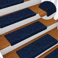 VidaXL Trapmatten zelfklevend 30 stuks 65x21x4 cm marineblauw met rechthoekige rand - thumbnail