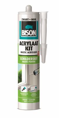 Acrylaatkit Universeel Zwart Koker 300 ml Bison - Bison