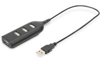 Digitus AB-50001-1 USB 2.0-hub 4 poorten Zwart - thumbnail