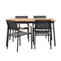 Le Sud tuinset stapelstoel Loire - grijs - 5-delig - thumbnail