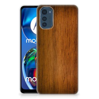 Motorola Moto E32/E32s | Bumper Hoesje | Donker Hout Motorola Moto E32/E32s | Bumper Hoesje | Donker Hout