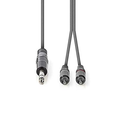 Nedis Stereo-Audiokabel | 6,35 mm Male | 2x RCA Male | 1.5 m | 1 stuks - COTH23300GY15 COTH23300GY15 Nedis Stereo-Audiokabel | 6,35 mm Male | 2x RCA Male | 1.5 m | 1 stuks - COTH23300GY15 COTH23300GY15