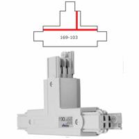 T stuk voor een spanningsrail links wit 169-103 - thumbnail