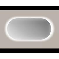 Spiegel Sanicare Q-Mirrors 100x70 cm Ovaal Met Rondom LED Warm White en Afstandsbediening incl. ophangmateriaal - thumbnail