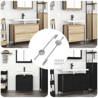 VidaXL Gasveer 2 pcs zilver 190 mm ijzer - thumbnail