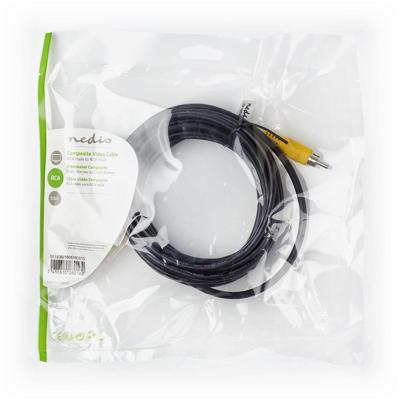 Nedis Composiet Videokabel | RCA Male | RCA Male | 5 m | 1 stuks - CVGP24100BK50 CVGP24100BK50 Nedis Composiet Videokabel | RCA Male | RCA Male | 5 m | 1 stuks - CVGP24100BK50 CVGP24100BK50