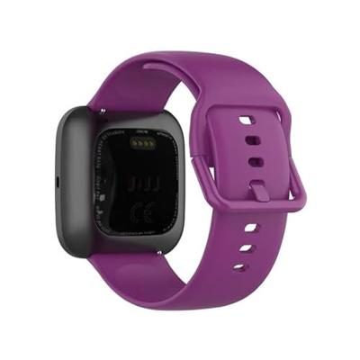 Fitbit Versa 1 / 2 & Lite siliconen sportbandje met gespsluiting - Paars - Maat: Large