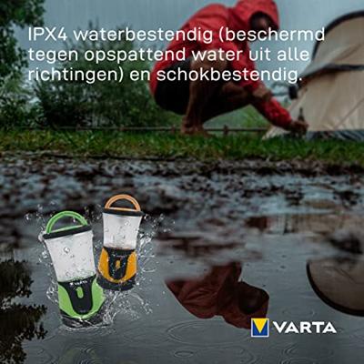 Varta 17664101111 Sports 3AA, 1 W LED Campinglantaarn 90 lm werkt op batterijen 230 g Oranje, Zwart