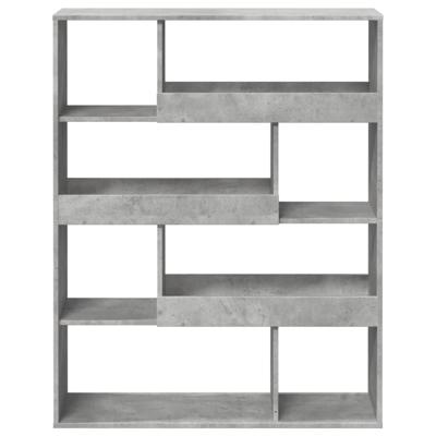 Boekenkast 100x33x125,5 cm bewerkt hout betongrijs