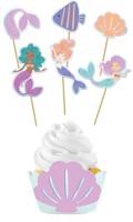 Cupcake Decoratie Set Zeemeermin Magic (6st) - thumbnail