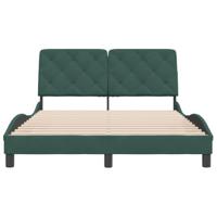 Bedframe zonder matras 140x200 cm fluweel donkergroen - thumbnail