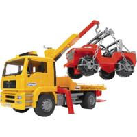 Bruder MAN TGA Takelwagen met jeep - thumbnail