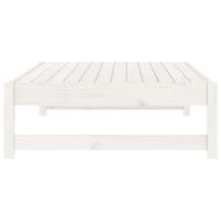 Tuinvoetenbank 120x80 cm massief grenenhout wit - thumbnail