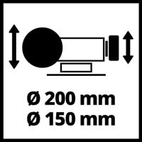 Einhell TC-WD 200/150 4417242 Nat- en droogslijpmachine 250 W 150 mm, 200 mm - thumbnail