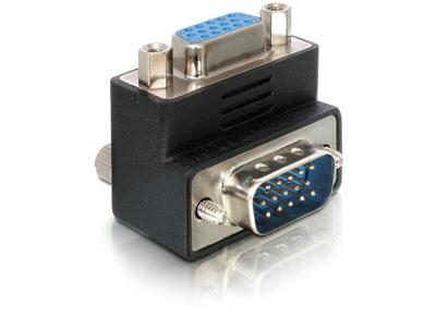 DeLOCK adapter 90° vga > vga (zwart, 90° gebogen, 65171)