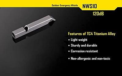 NiteCore Signaalfluit Titaan 120 dB NWS10
