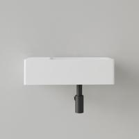 Fontein Gliss Design Freya Solid Marble 40x22x10 cm Zonder Kraangat Links Mat Wit Gliss Design - thumbnail