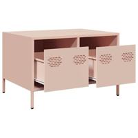 Tv-meubel 68x50x43,5 cm koudgewalst staal roze - thumbnail