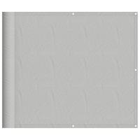 Balkonscherm 90x400 cm 100% oxford polyester lichtgrijs - thumbnail