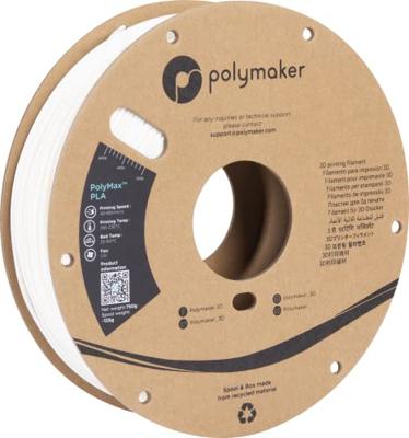 Polymaker PA06002 PolyMAX Tough Filament PLA kunststof Hoge stijfheid, Hoge treksterkte, Slagvast 1.75 mm 750 g Wit 1 stuk(s) Polymaker PA06002 PolyMAX Tough Filament PLA kunststof Hoge stijfheid, Hoge treksterkte, Slagvast 1.75 mm 750 g Wit 1 stuk(s)