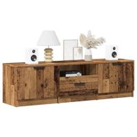 Tv-meubel 140x35x40 cm bewerkt hout oud houtkleurig - thumbnail
