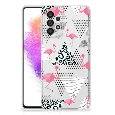 Samsung Galaxy A73 5G | TPU Hoesje | Flamingo Triangle