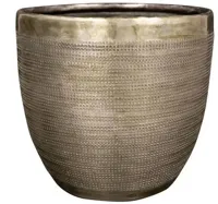 TS Collection bloempot rowen metaal 17x15cm new green - thumbnail