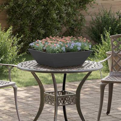 Tuin Kom Plantenbak 5 pcs Zwart 50 x 50 x 15 cm Staal
