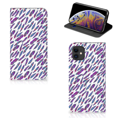 Apple iPhone 11 | Hoesje met Magneet | Feathers Color Apple iPhone 11 | Hoesje met Magneet | Feathers Color